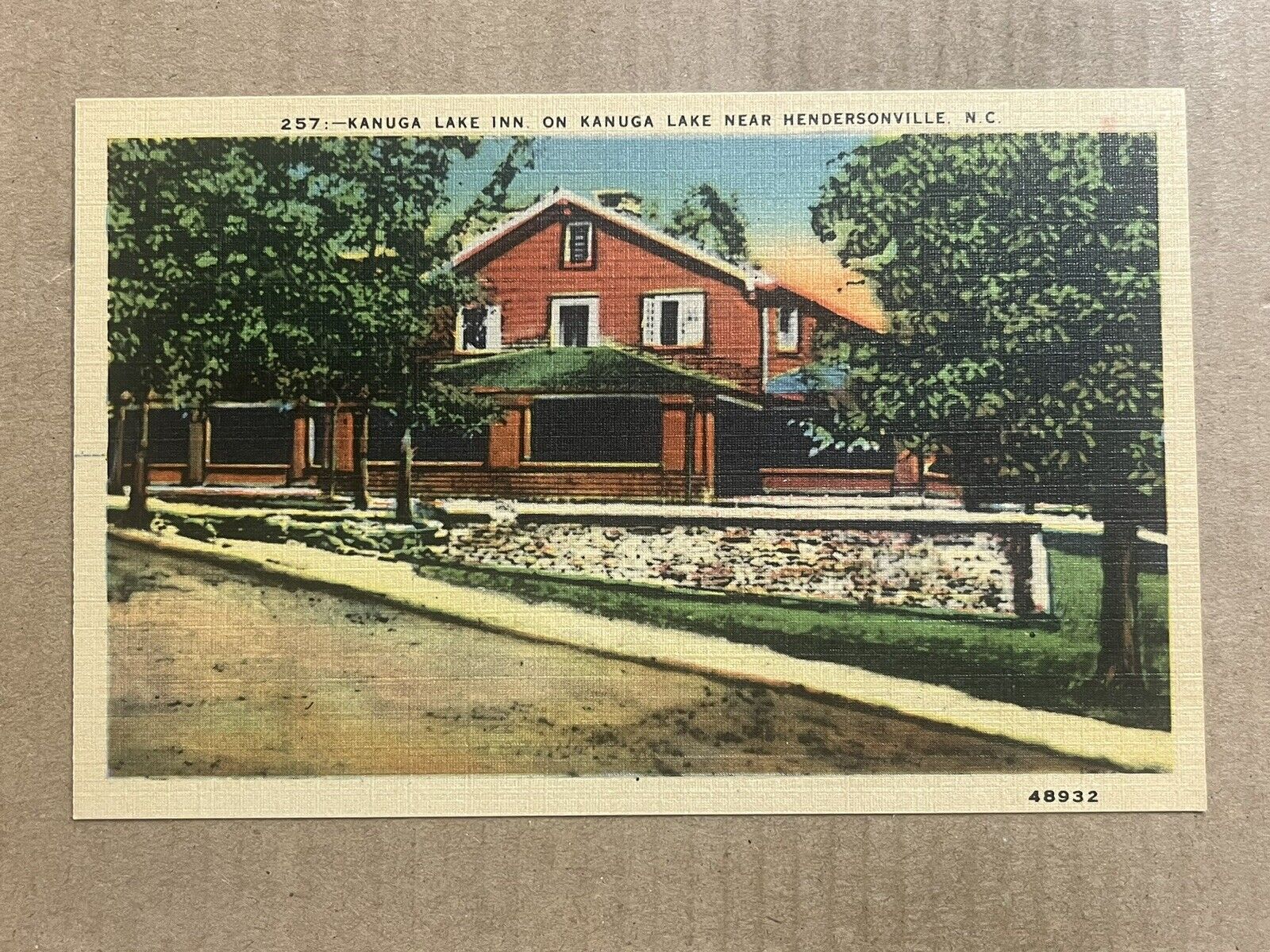 Postcard Hendersonville NC North Carolina Kanuga Lake Inn Vintage PC