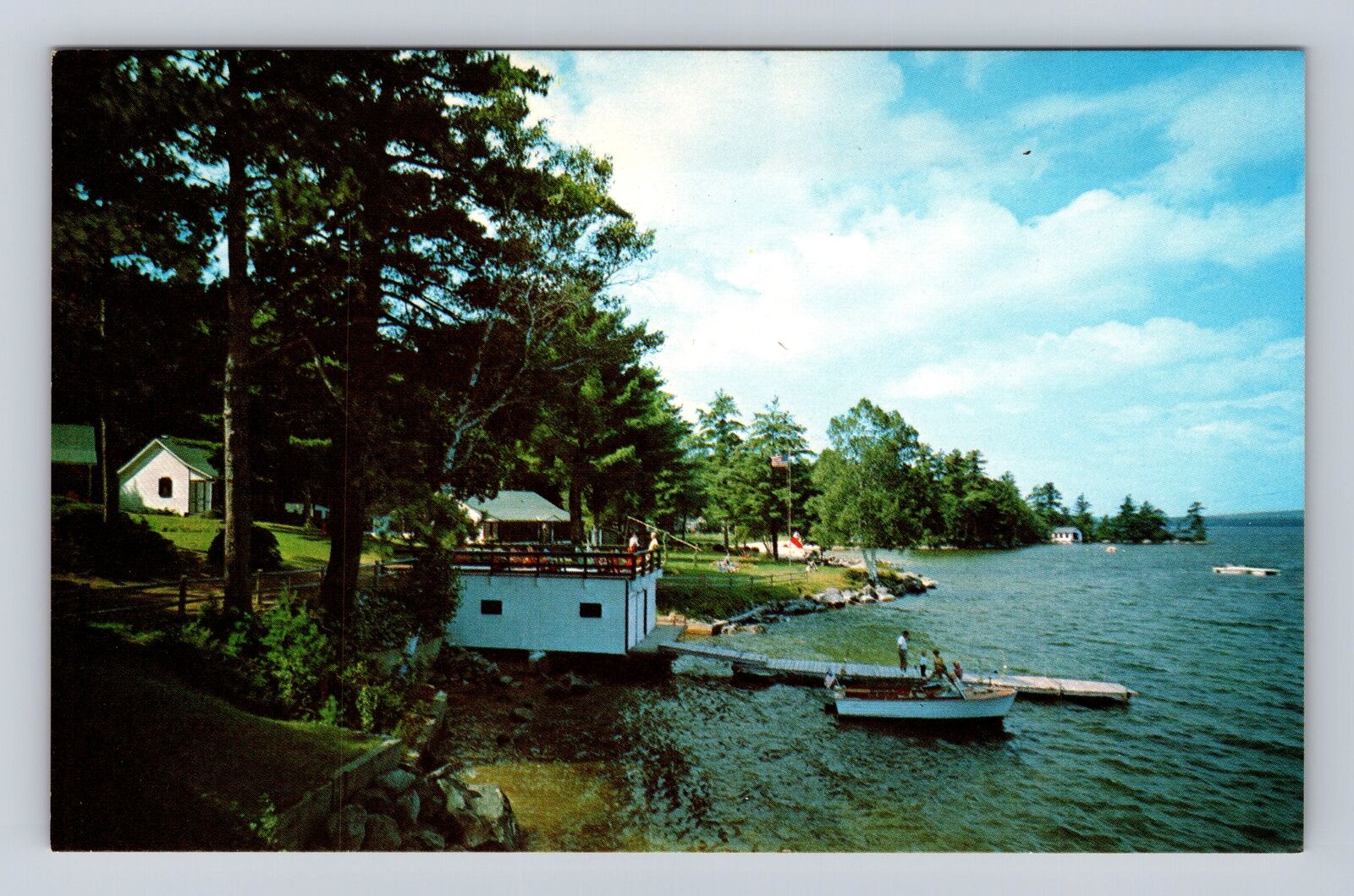 Wolfeboro NH-New Hampshire, Point Breeze, Lake Wentworth, Vintage Postcard