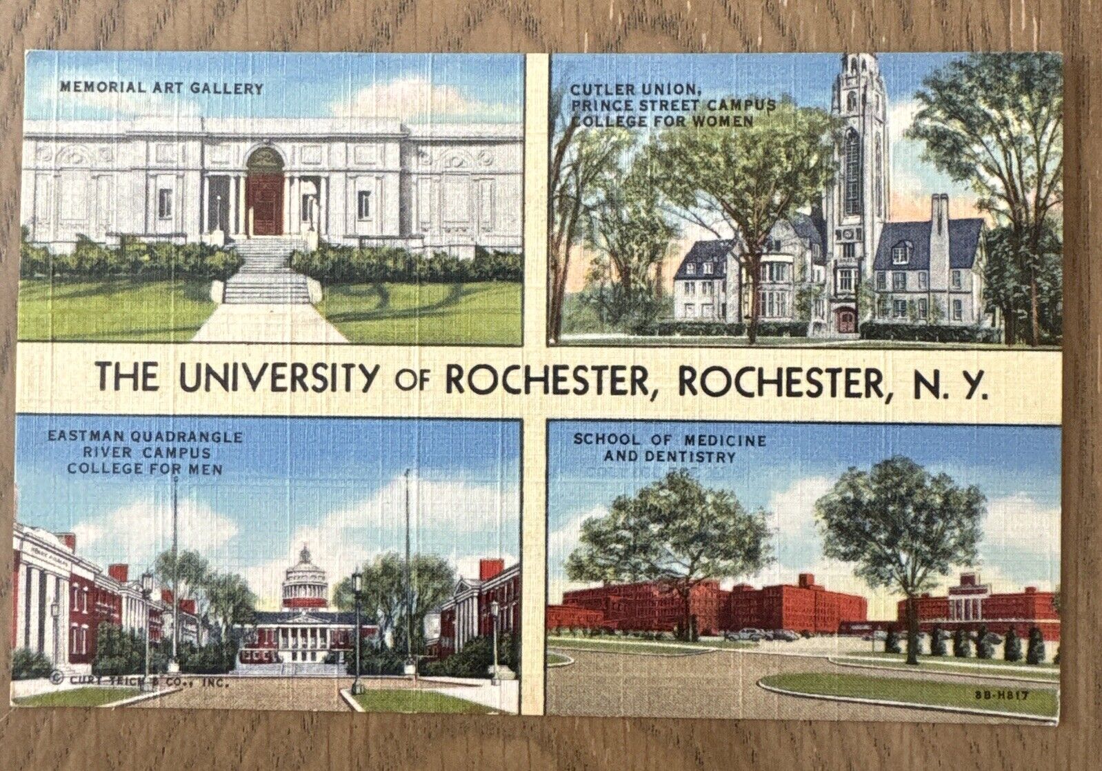 Postcard - New York - The University of Rochester Multiview Vintage  CC