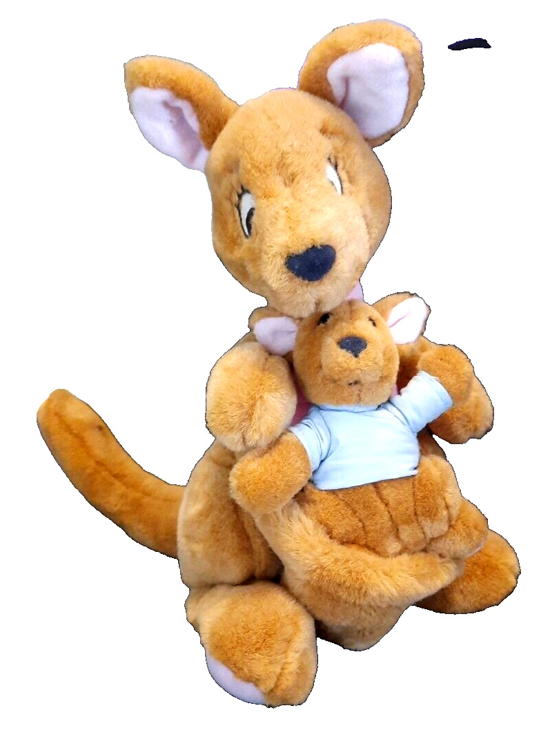 Vintage Disney World Kanga And Roo Plush Kangaroo Winnie The Pooh 12 inch