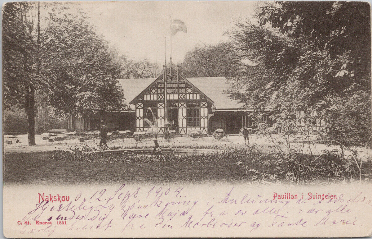 Nakskov Denmark Pavilon Svingelen c1904 Postcard E72