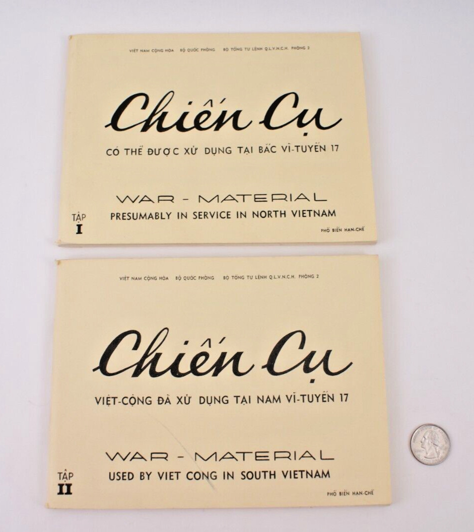VIETNAM CHIEN CU WAR MATERIAL TAP 1 & 2 -  1964 ORIG VIET CONG GUN & AMMO BOOKS