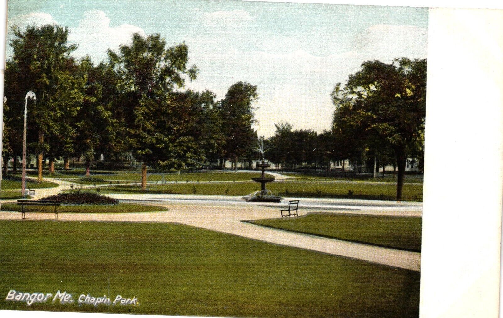Chapin Park Bangor Maine Vintage Postcard Un-Divided Back Un-Posted 1901-1907