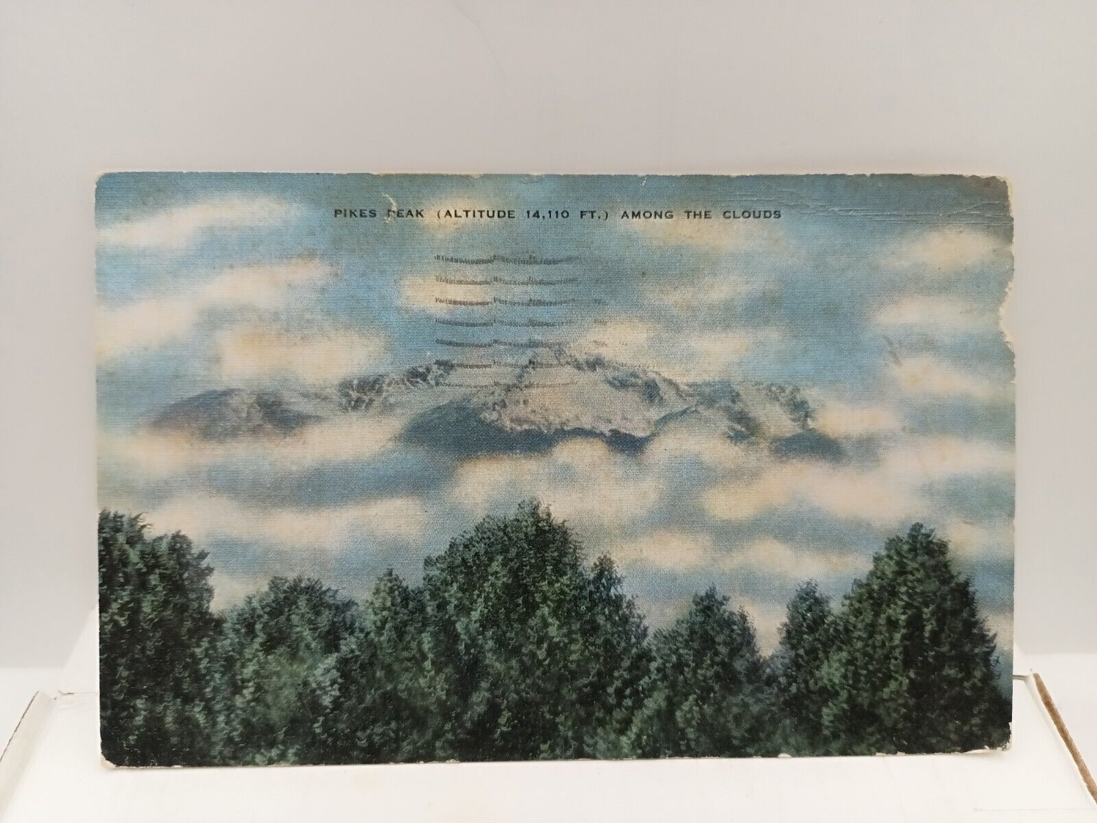 1942 Scenic View Pikes Peak Colorado CO Antique Postcard