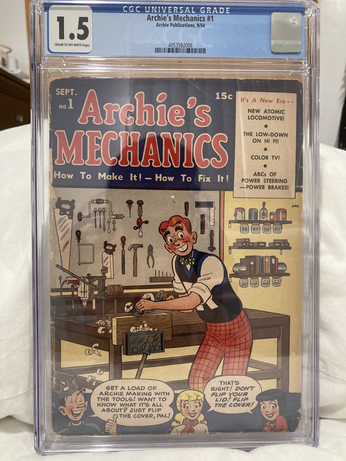 Archie\'s Mechanics #1 (September 1954, Archie) Rare, CGC Graded (1.5)