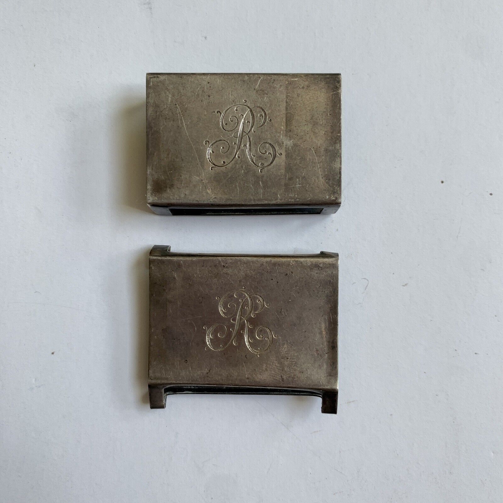 Vintage Sterling Silver Matchbox Holder Engraved \