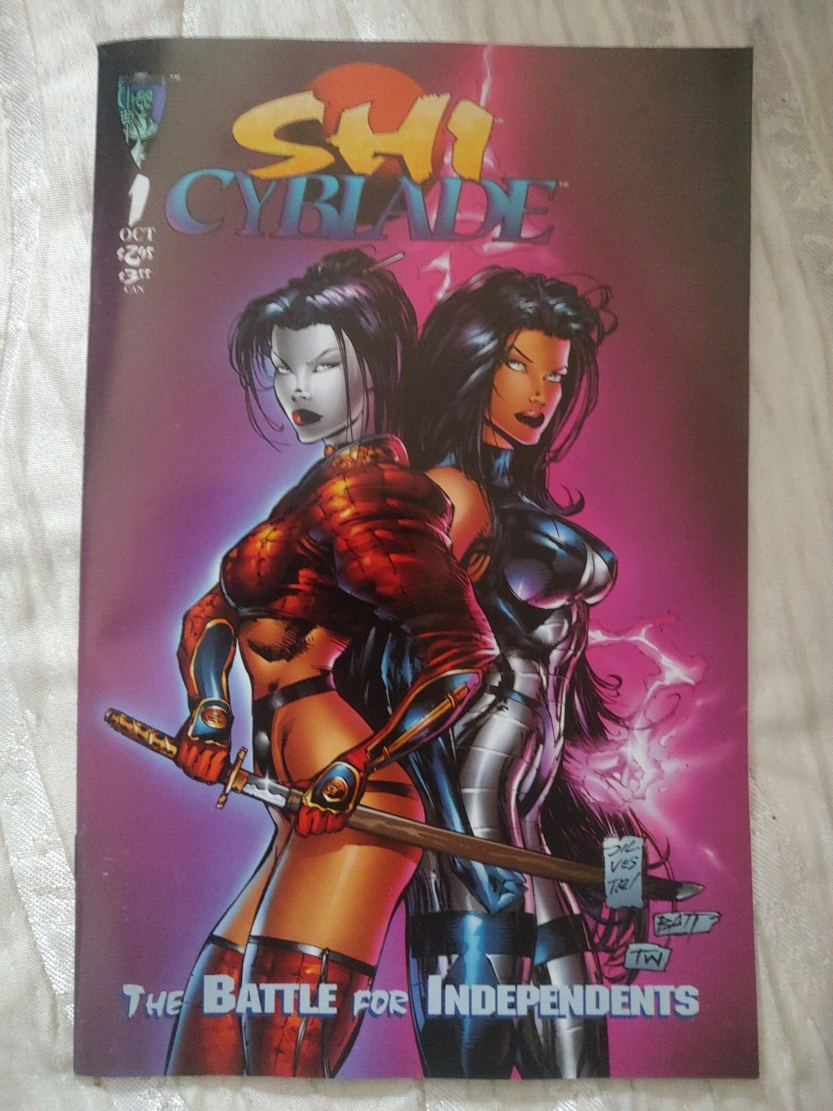 Cb39~comic book~rare shi cyblade the battle for independent issue #1 Oct top cow