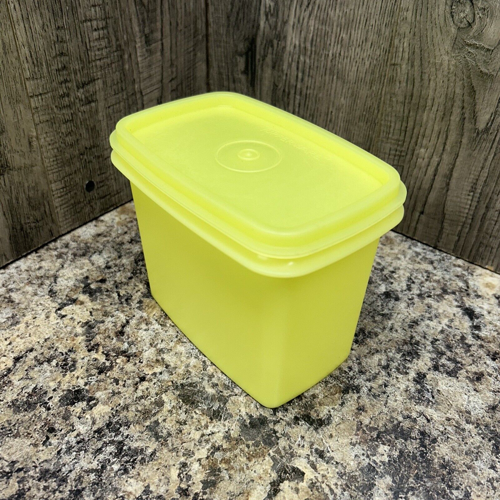 Vintage Tupperware  Yellow Shelf Saver Storage Container w/ Lid 1243-8