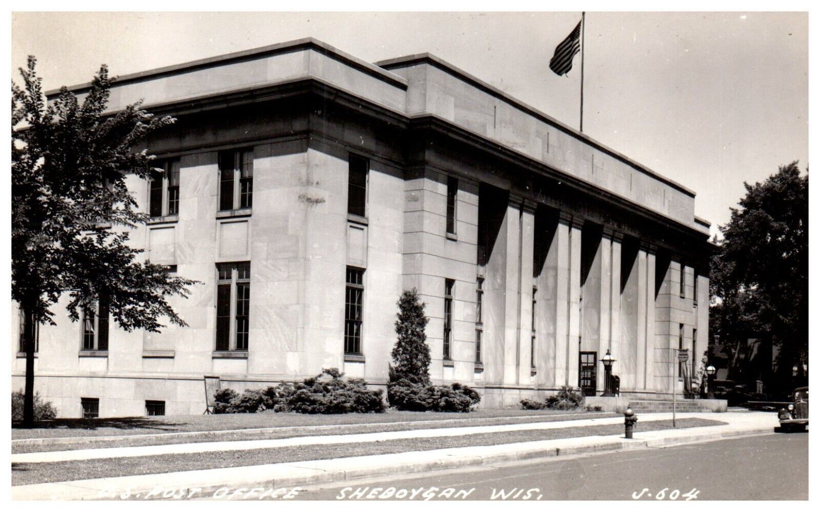 RPPC U.S. Post Office Sheboygan Wisconsin Picture Postcard 1947