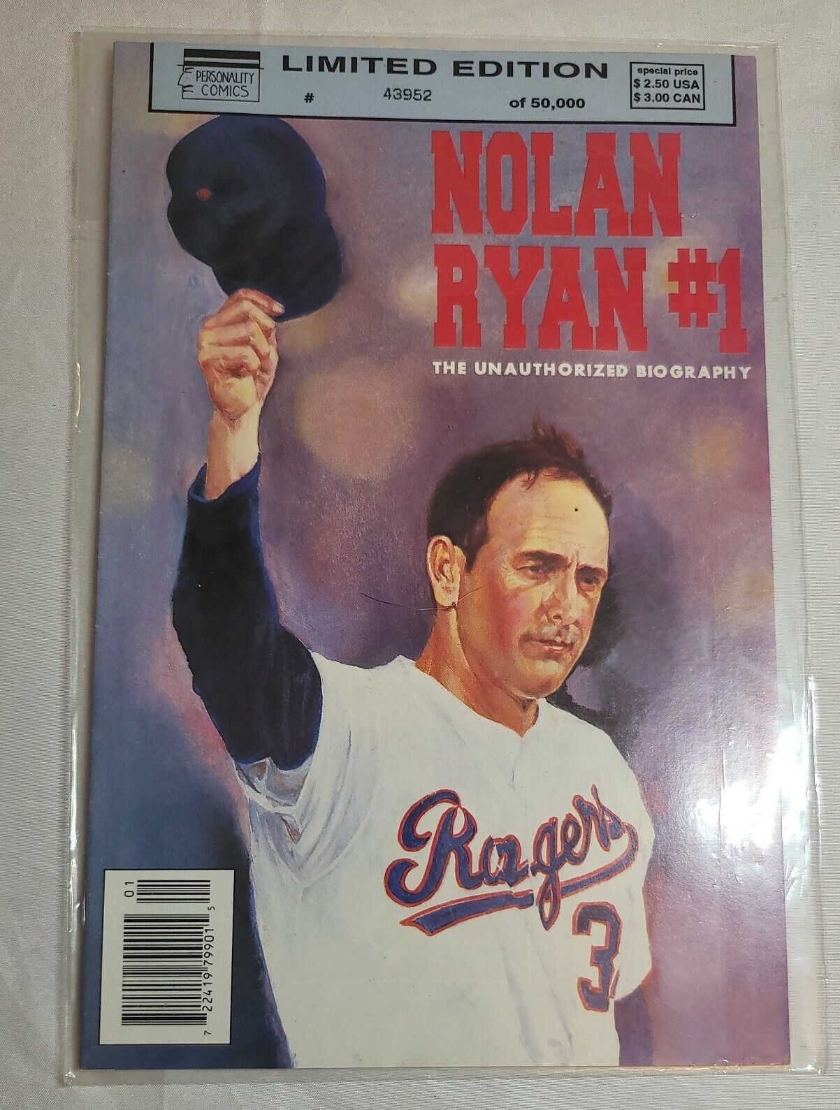 Nolan Ryan #1 - Personality Comics - Limited Edition (July 1992) 43952 Of 50,000