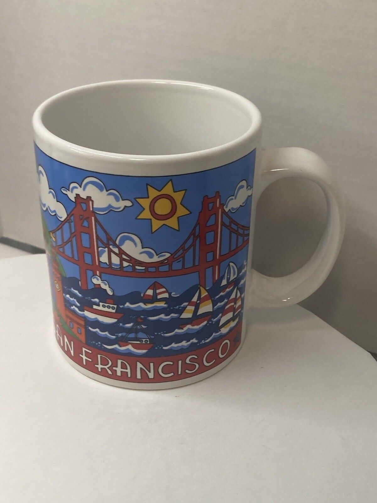 San Francisco Colorful Coffee Tea Mug Cup Golden Gate Bridge