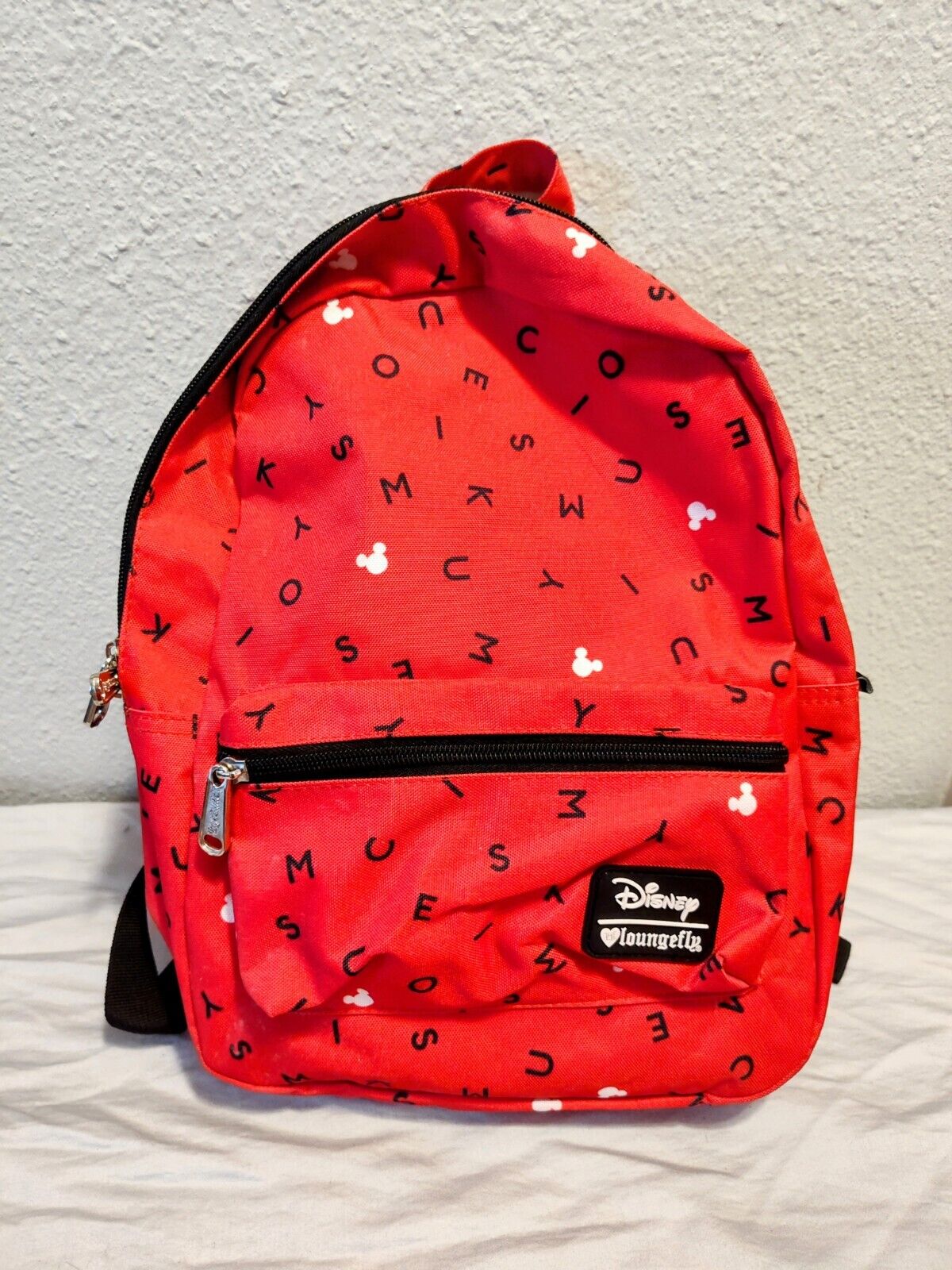 Disney Loungefly Mini Canvas Backpack Mickey Fast Shipping BK02750317 Authentic