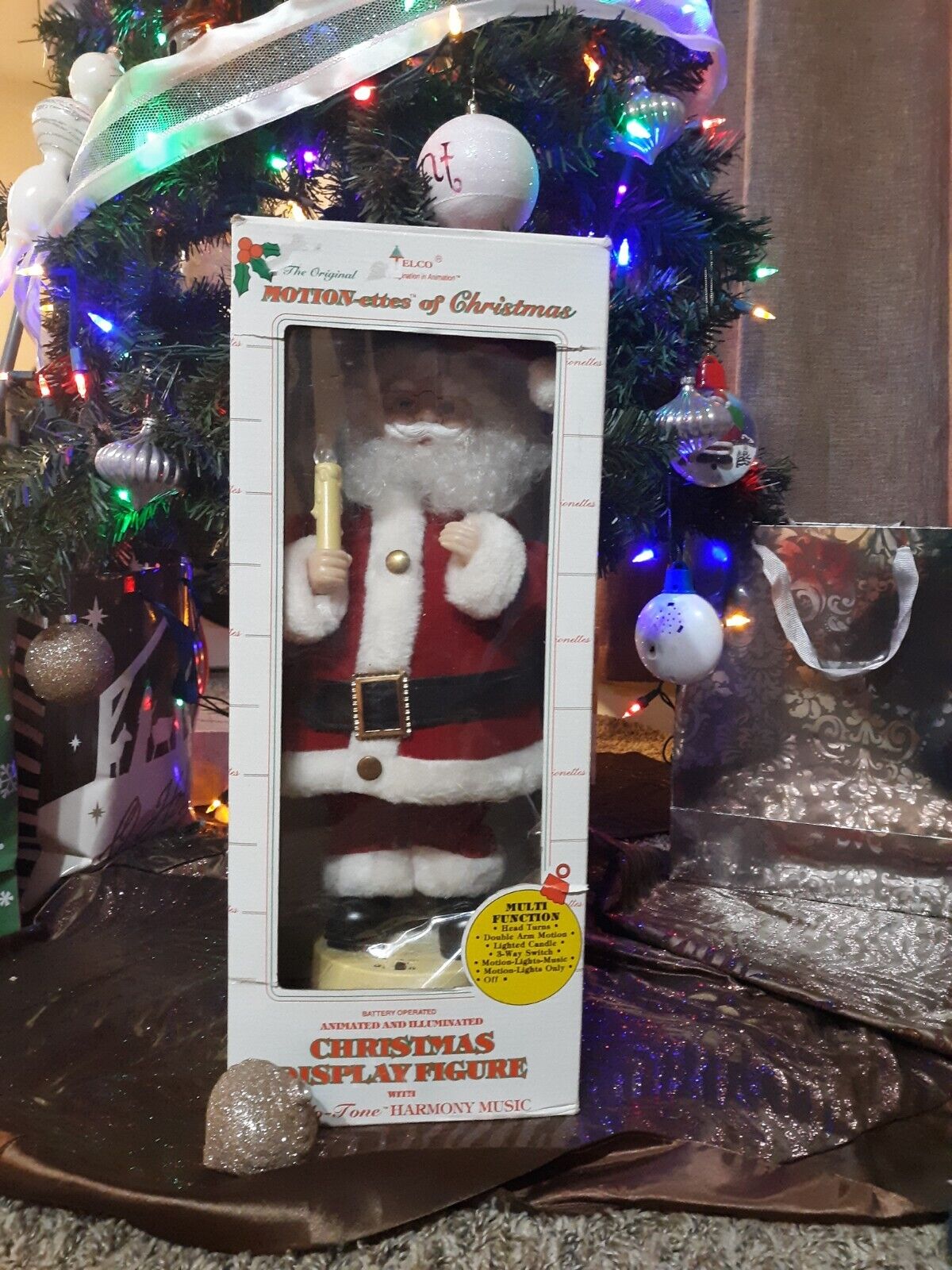 Vintage Telco Motionettes of Christmas Santa Claus  Animated Display Figure 1989