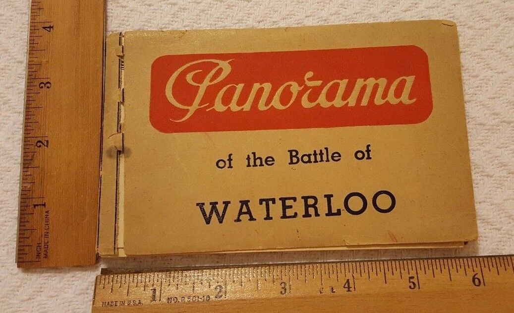 Vintage Postcard Book Panorama Battle of Waterloo Napoleon War B&W 12 Unposted