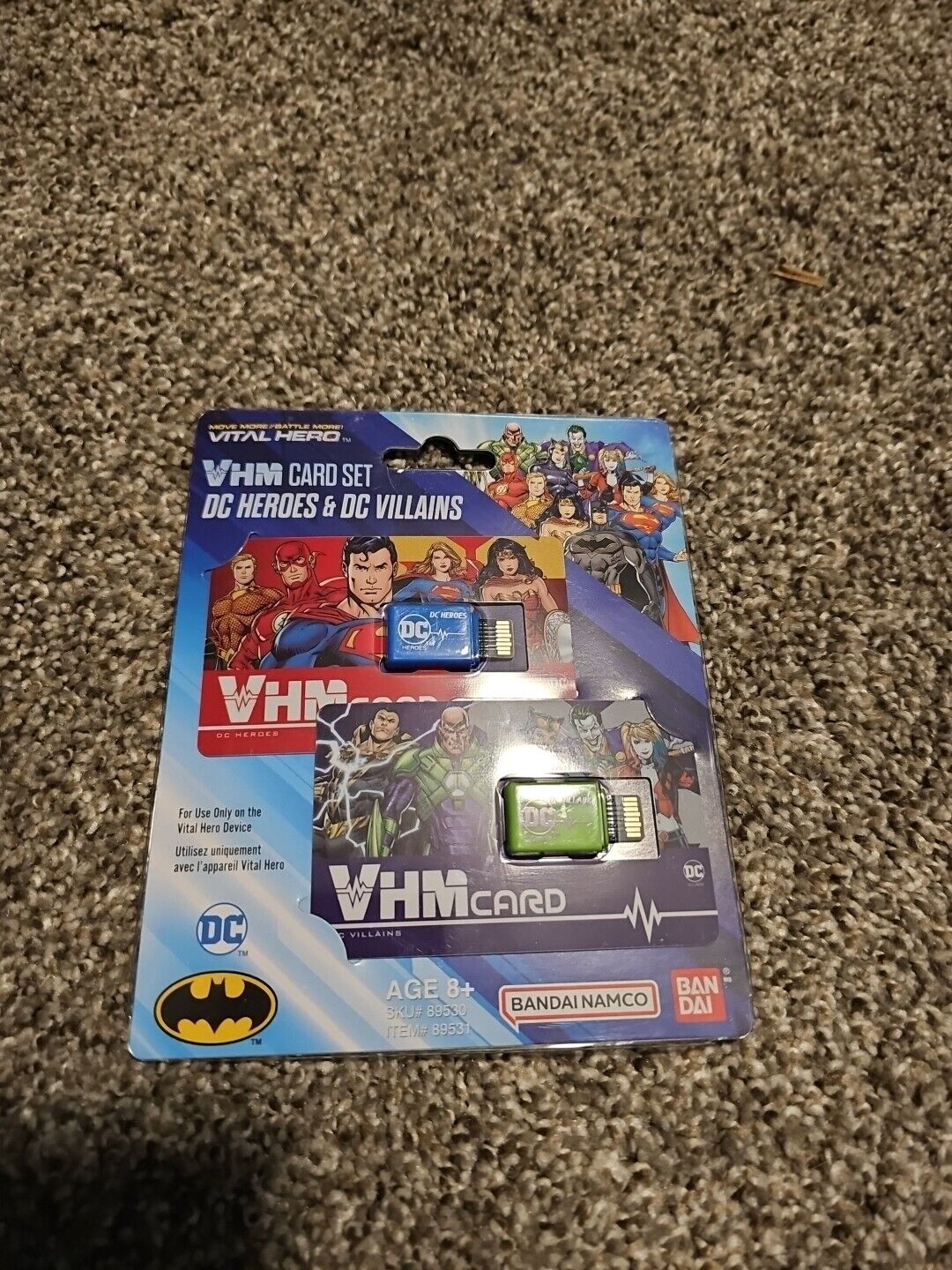 Bandai Vital Hero Memory Card Pack DC Characters VHM CARD SET DC HEROS VILLAINS
