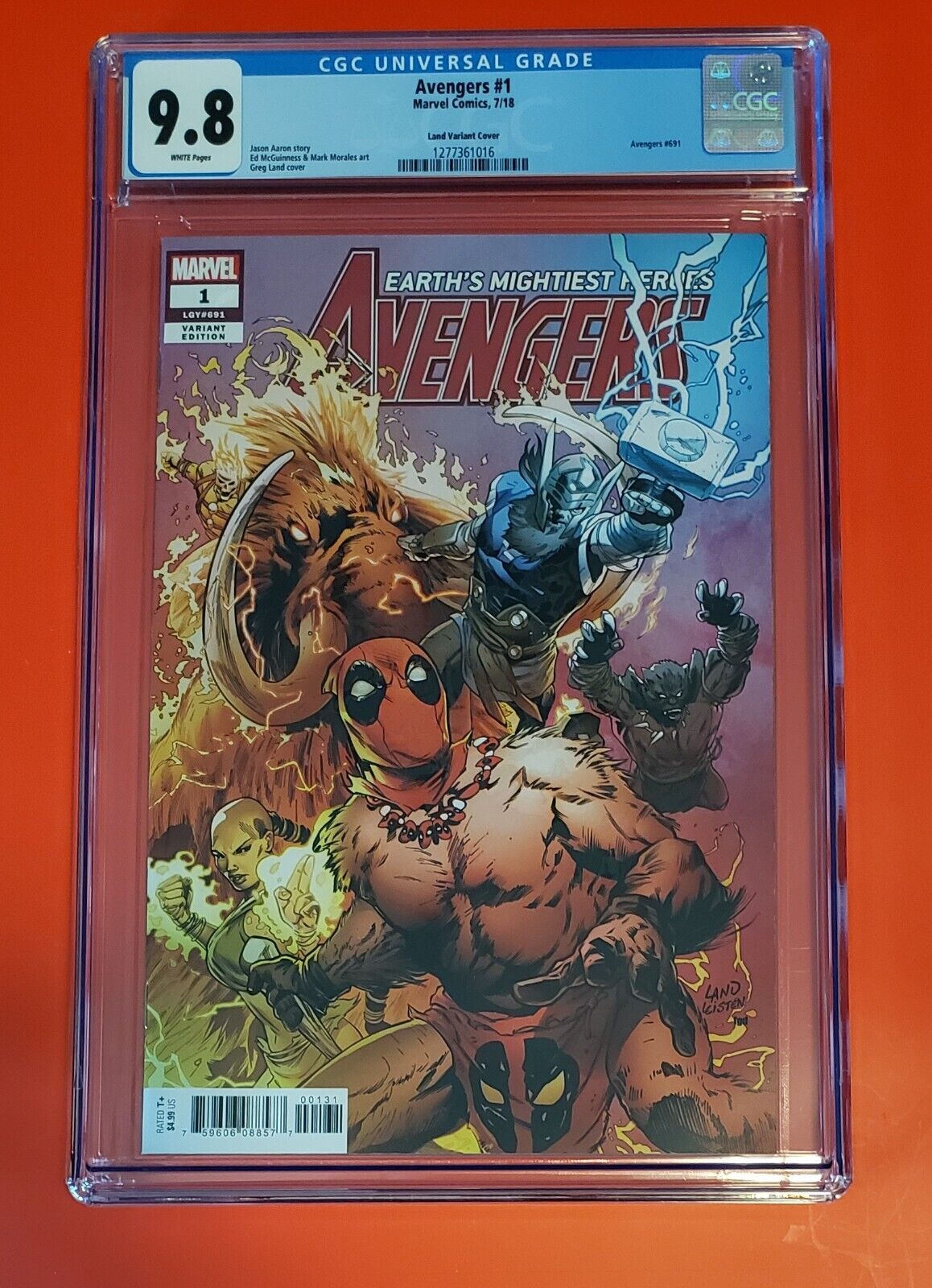 Avengers #1 Marvel Comics 2018 Greg Land Variant w/ Deadpool 691 CGC 9.8