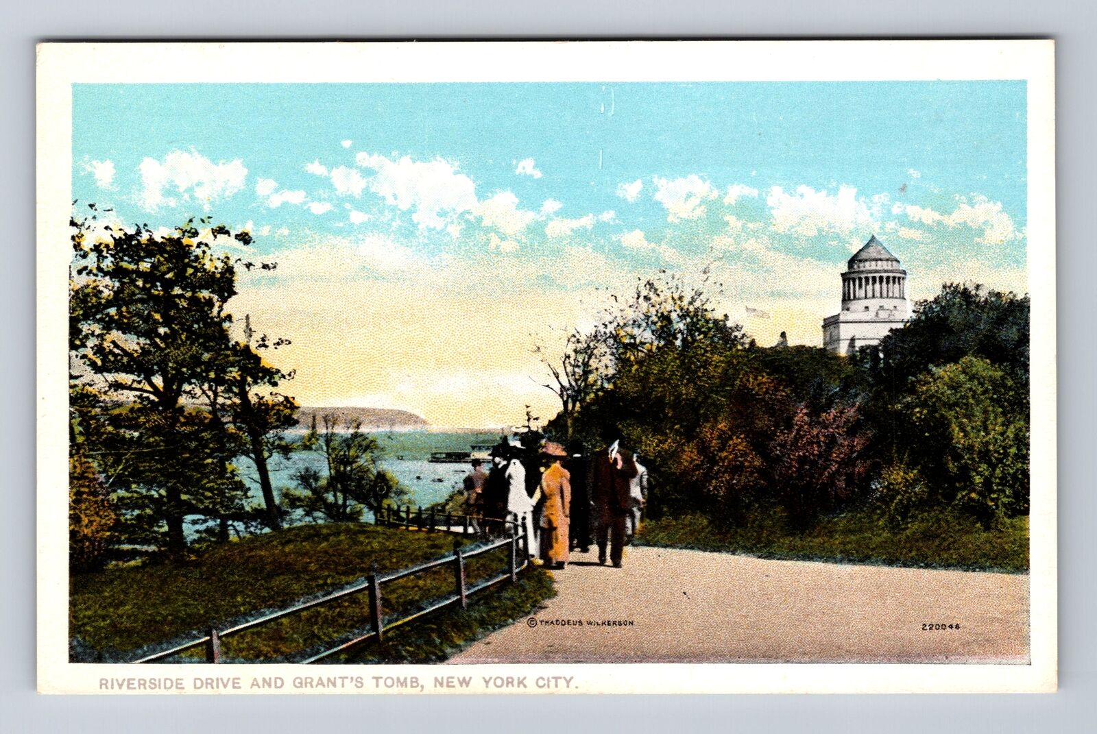 New York City, Riverside Drive and Grant\'s Tomb, Antique Vintage Postcard