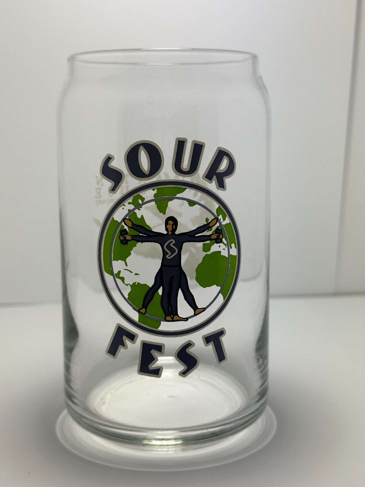 Martin House Sour Fest White Bird Logo Beer Can Shaped Glass Fort Worth Texas