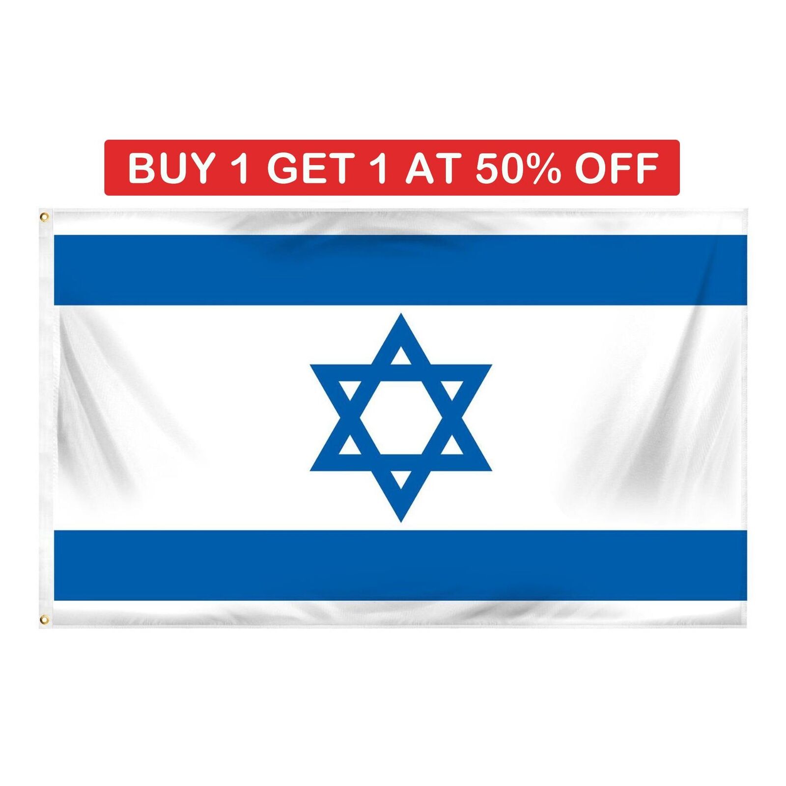 Large Israel National Flag 5X3FT Olympic Football World Cup IDF Support Israel
