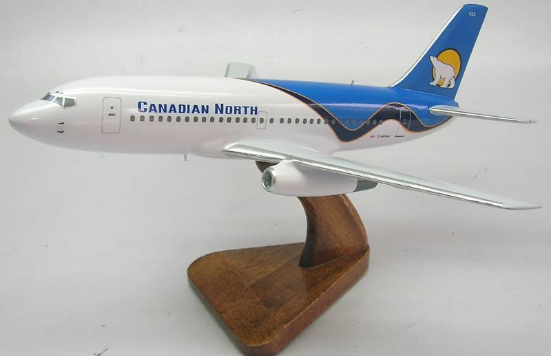 Boeing B-737 Canadian Air Airplane Wood Model Replica Large 