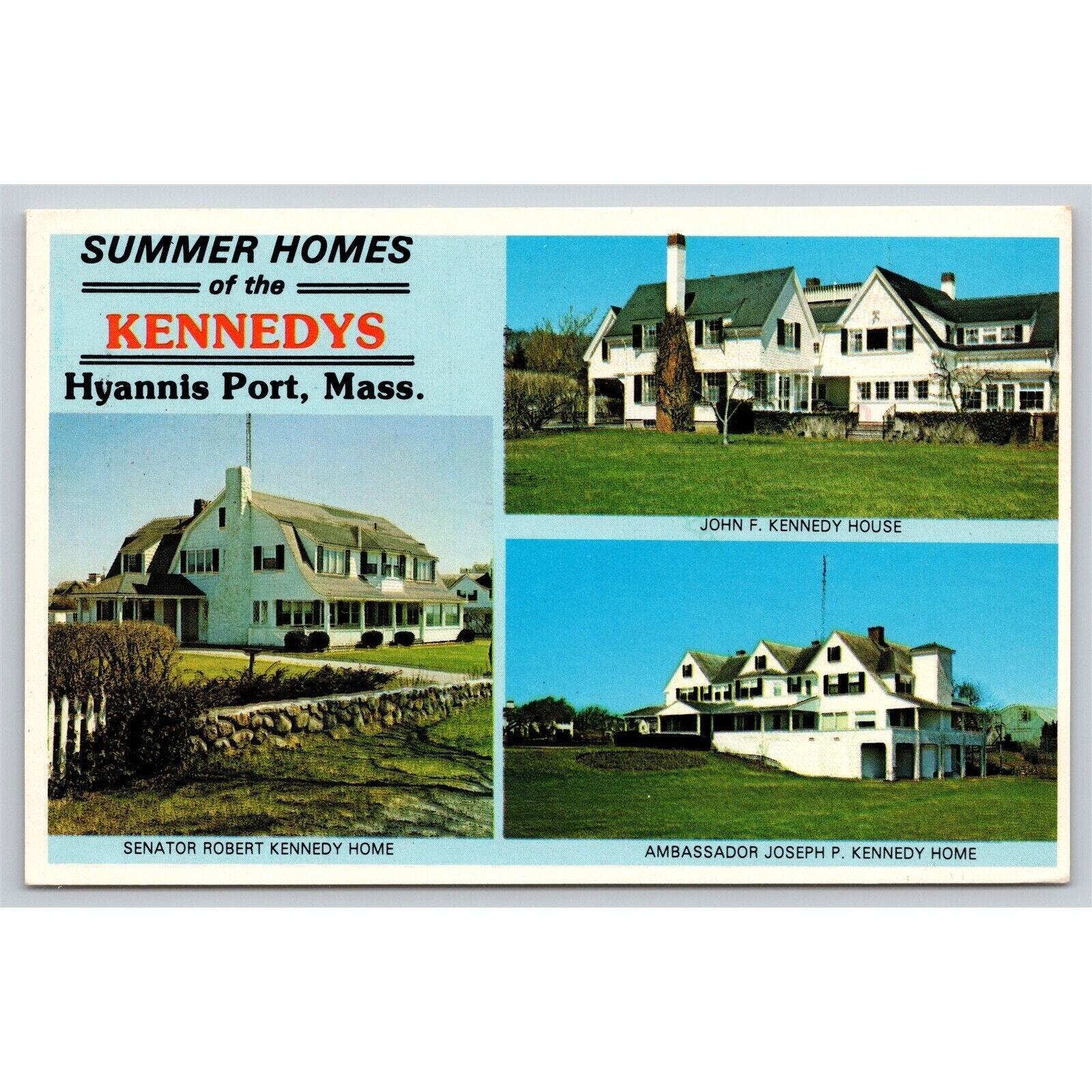 Postcard MA Cape Cod The Summer Homes Of The Kennedy Family At Hyannis Port