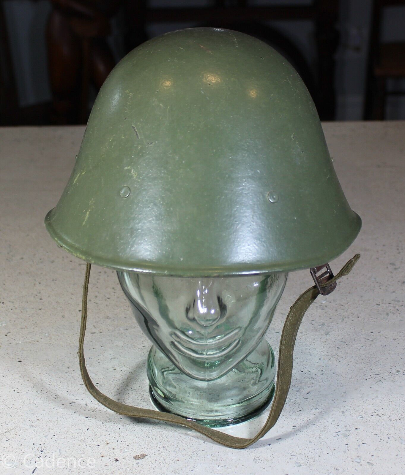 Pre WW2 Dutch Netherlands M23 M27 Steel Combat Helmet Black W Liner & Strap #22