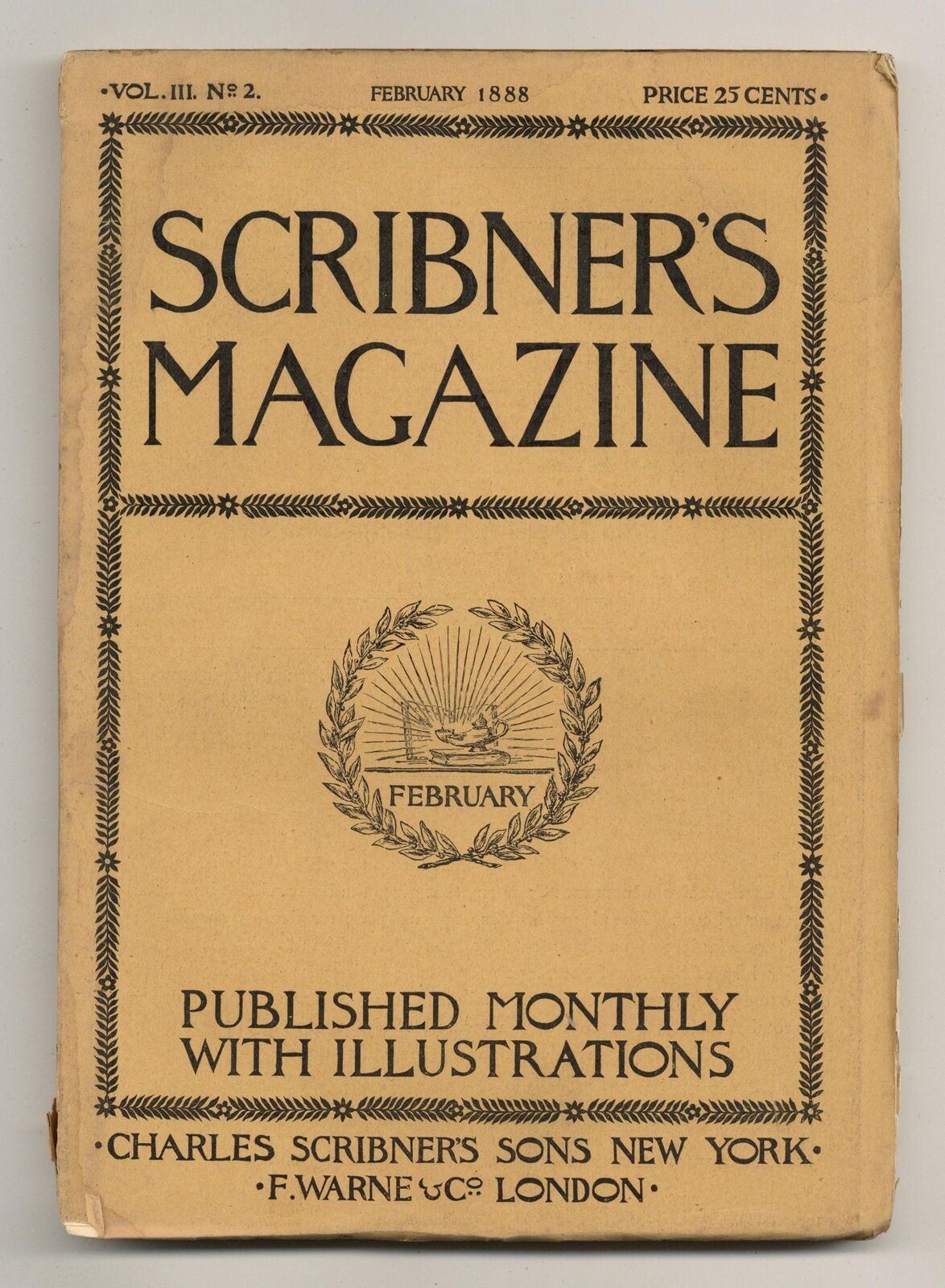 Scribner\'s Magazine Feb 1888 Vol. 3 #2 GD 2.0