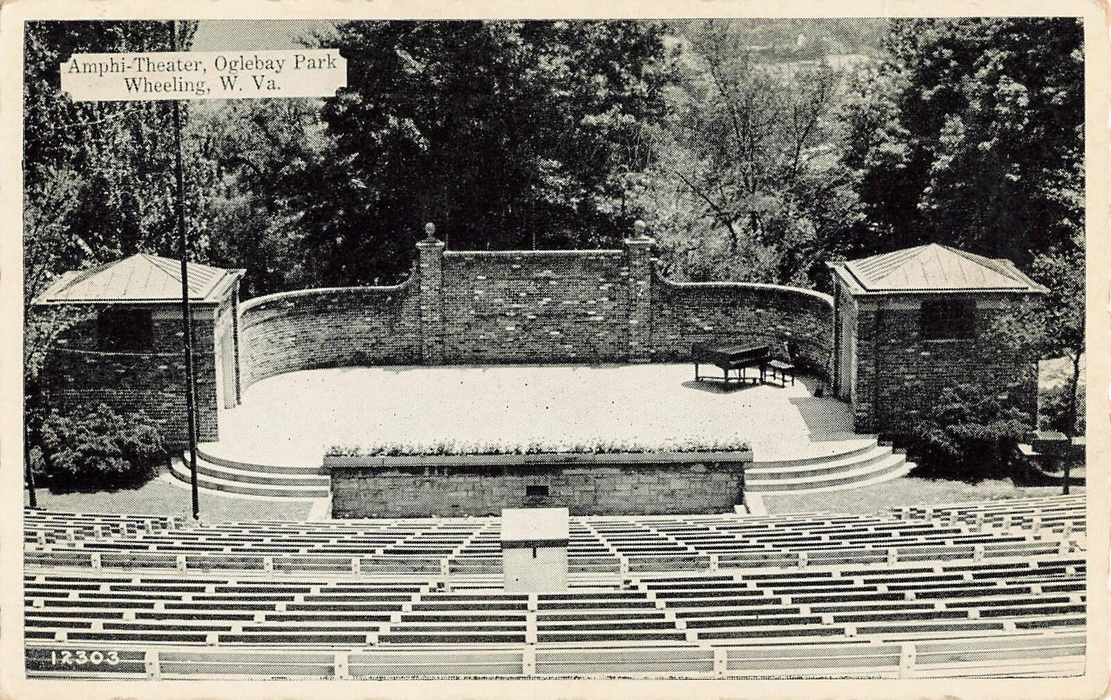 Vintage Postcard AmphiTheater Olgebay Park Wheeling W. Virginia west