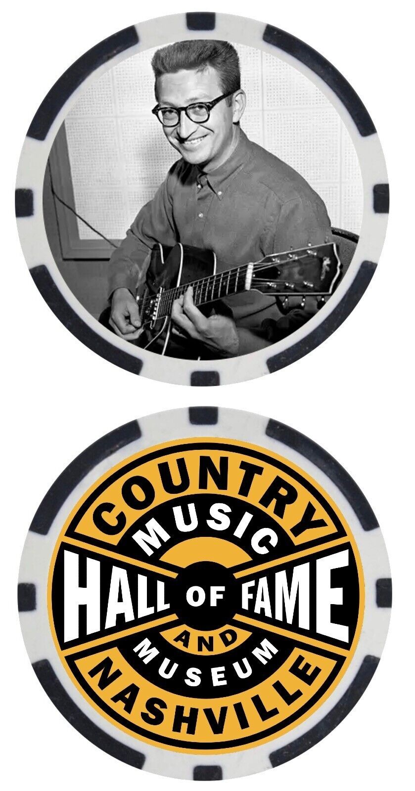 HAROLD BRADLEY - COUNTRY MUSIC HALL OF FAMER - COLLECTIBLE POKER CHIP