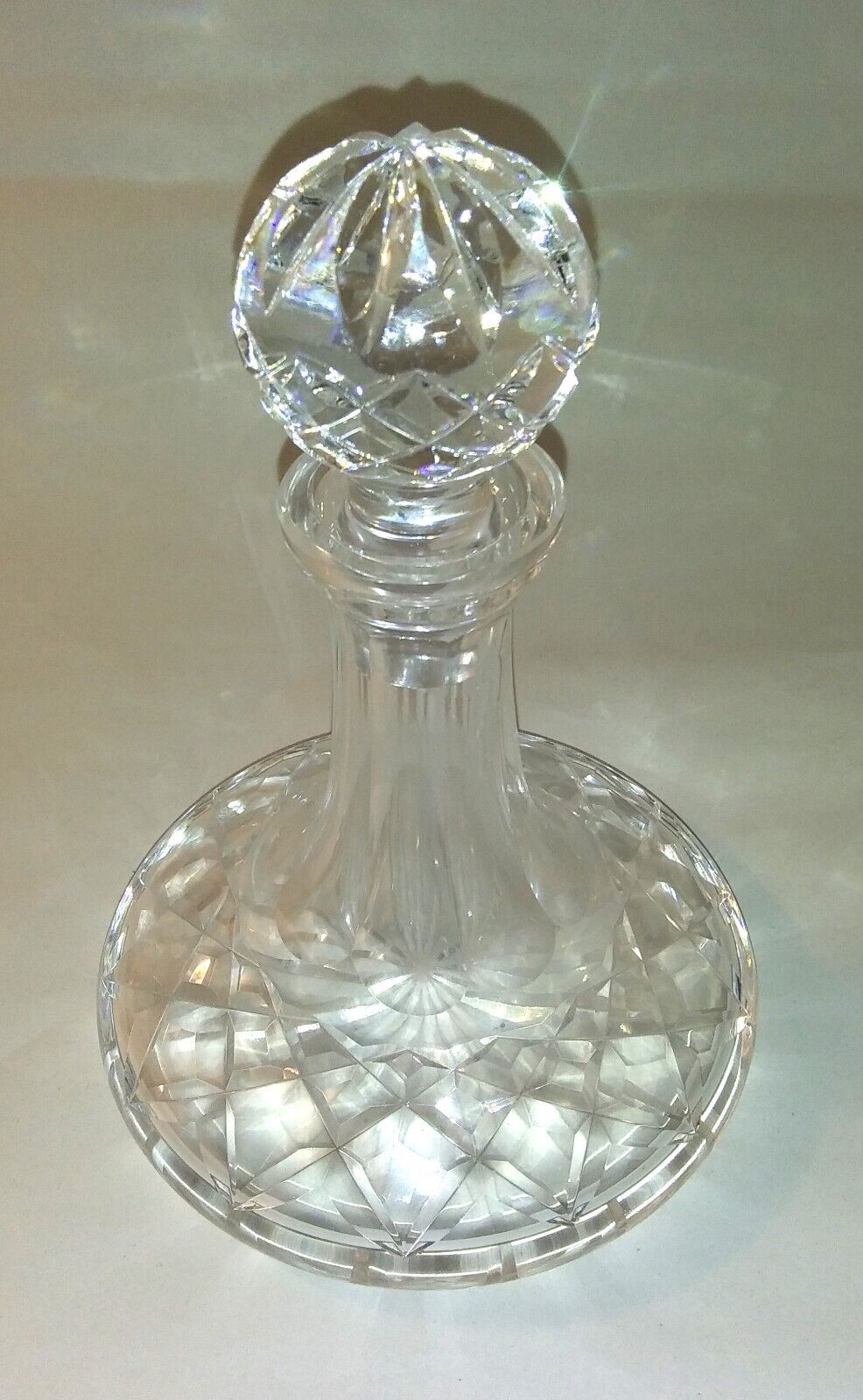 Waterford Crystal Alana Irish Cut Glass Ships Captains Decanter Bottle Signed