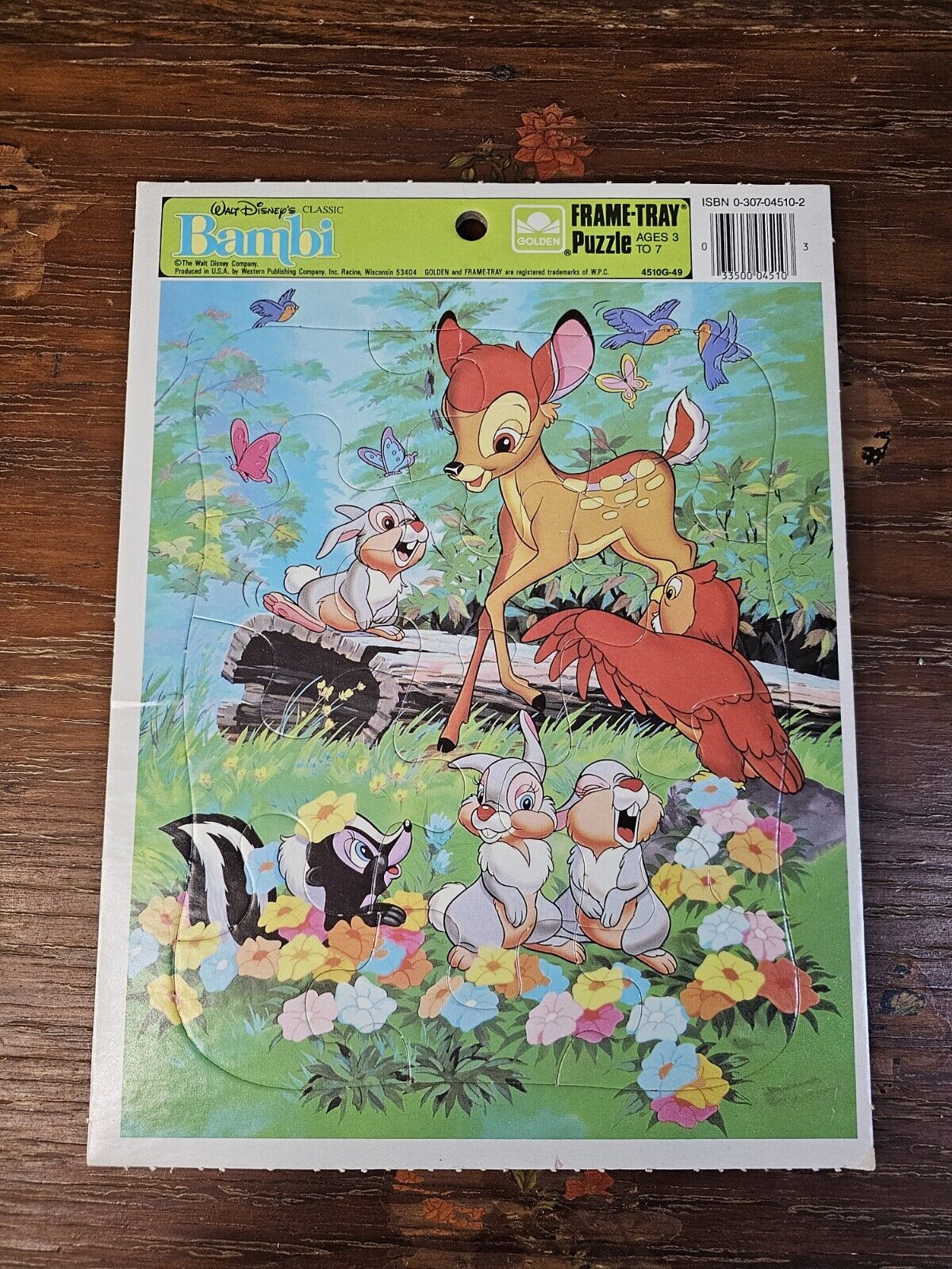 Vintage 1980s Walt Disney’s Classics Bambi Frame Tray Puzzle
