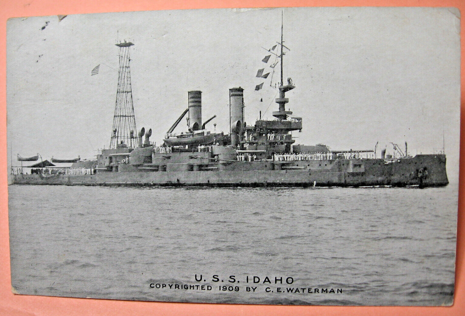 1909 U.S.S. Idaho copyright postcard
