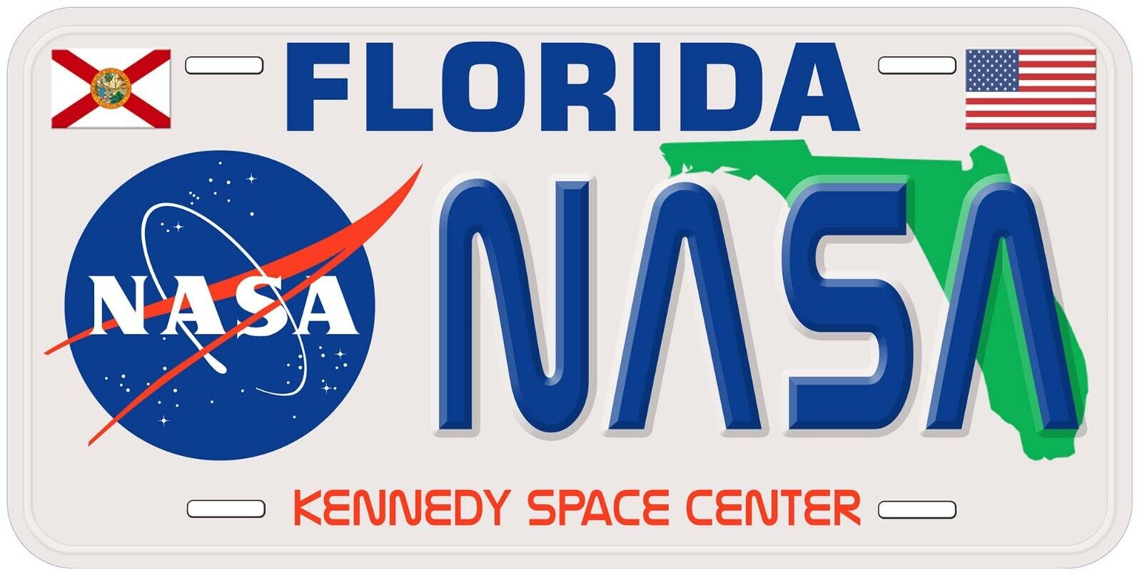 Florida NASA Aluminum Car Tag License Plate