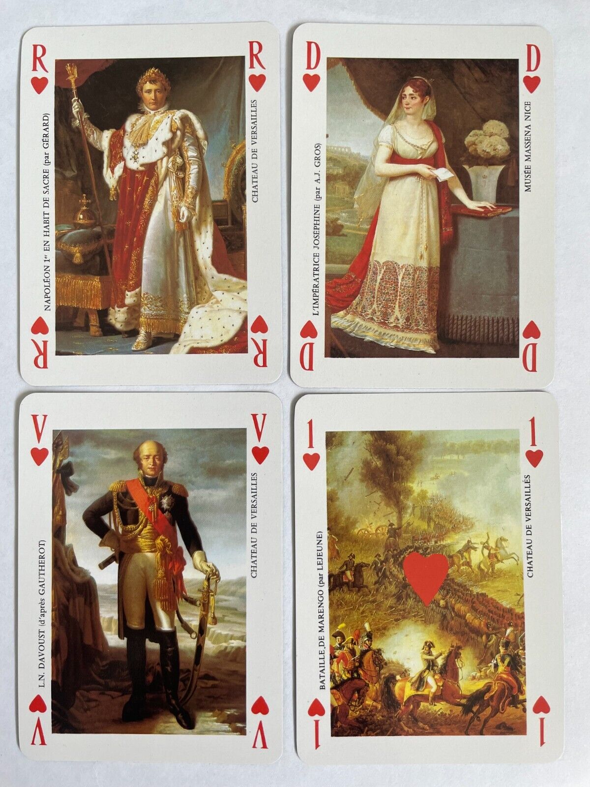 French NAPOLEON Era Royalty Paris Art Playing Swap Cards Set: Queen King Prince