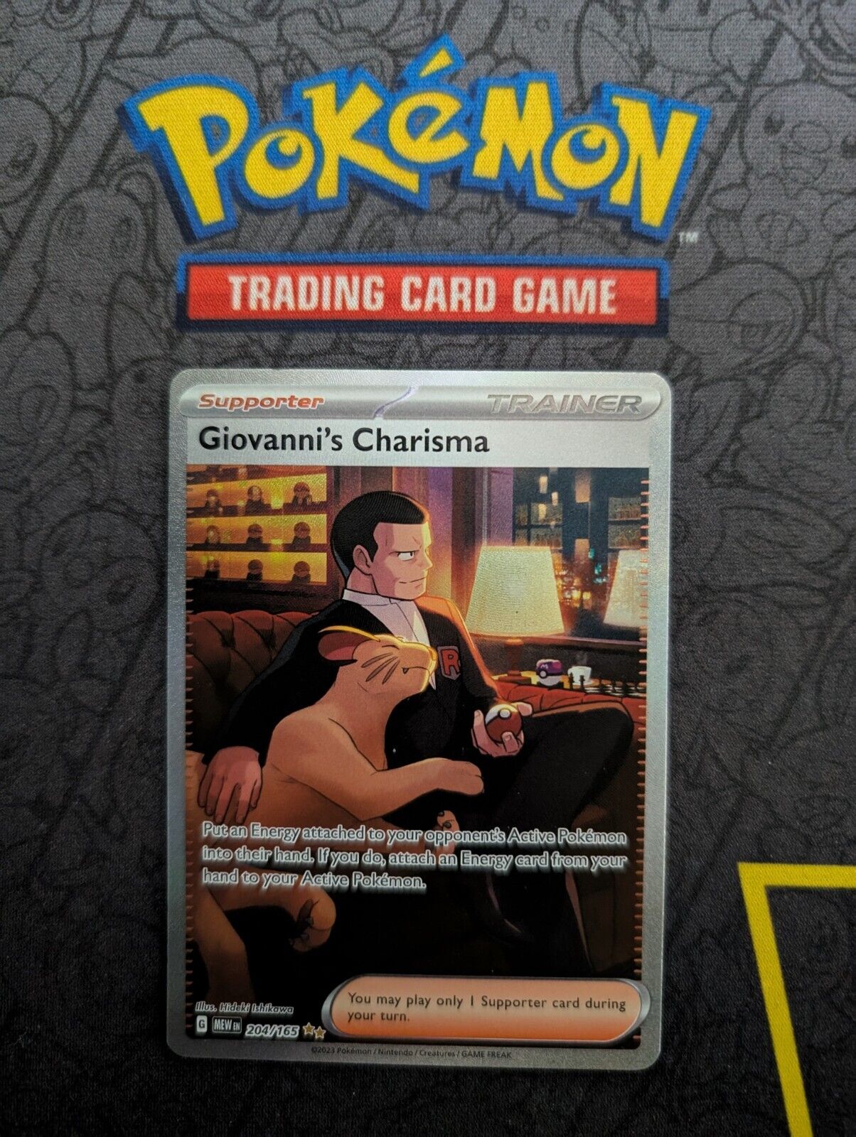 Pokémon TCG - Giovanni\'s Charisma - 204/165 - Scarlet & Violet 151 -Illustration