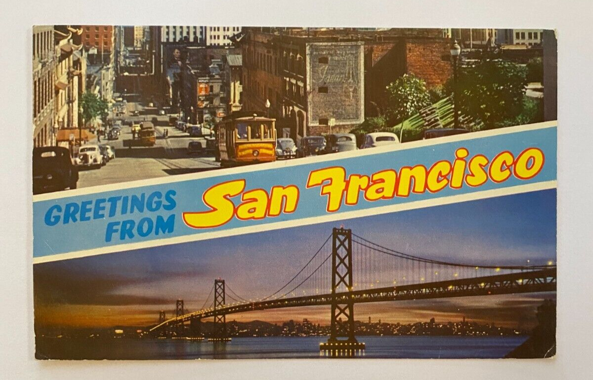 Vintage Postcard Mid Century, Greeting From San Francisco