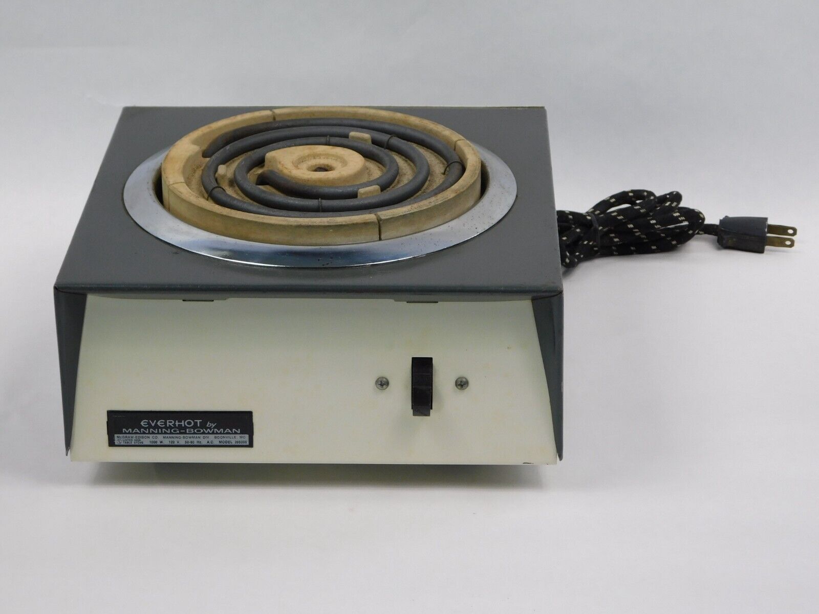 Vintage Everhot by Manning-Bowman Portable Electric Table Stove Hotplate Camping