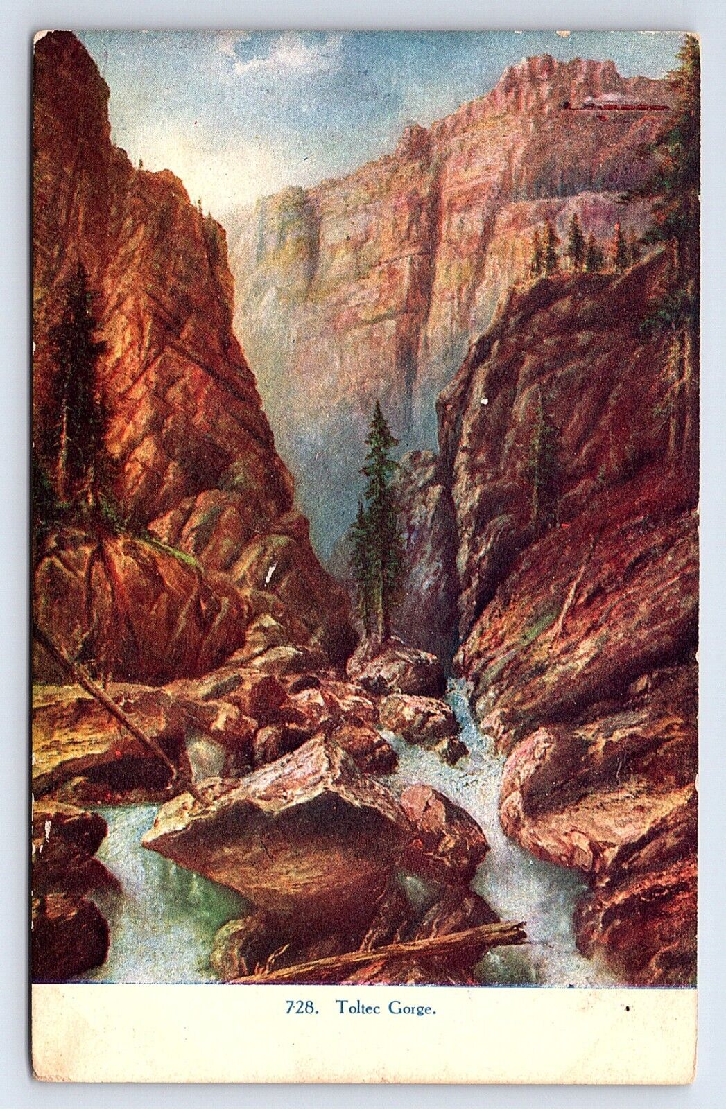 Postcard Toltec Gorge Colorado CO