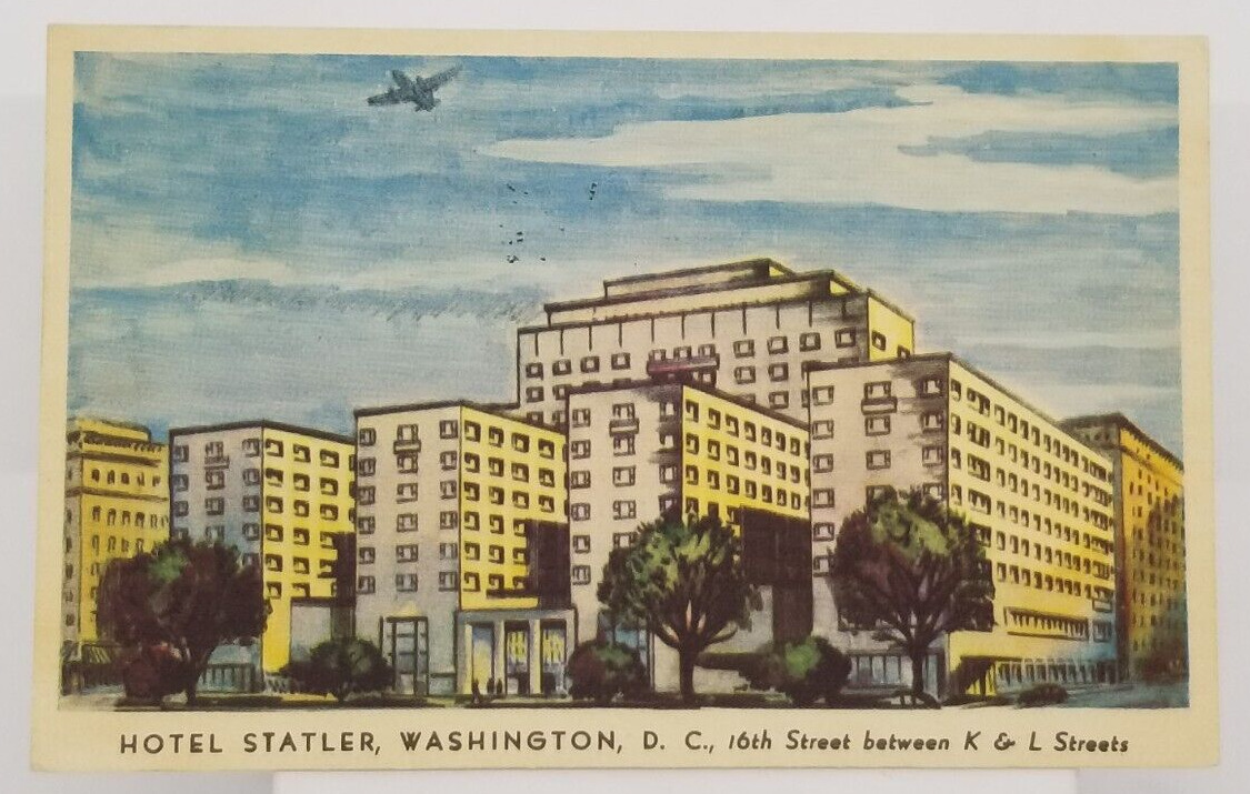 WASHINGTON DC Hotel Statler 16th St between K & L Streets c1950 DC Postcard