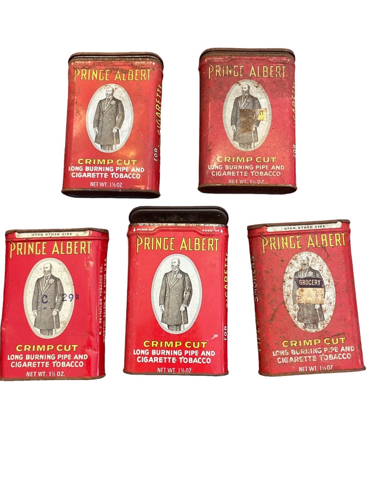 VINTAGE EMPTY Prince Albert Tobacco Tin-PLUS--OLD TIMER KNIVES Advertising 5