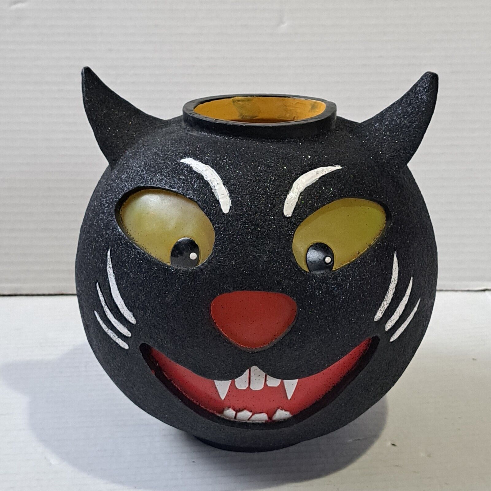 VTG Illuminations Halloween Scary Black Cat lantern Cover