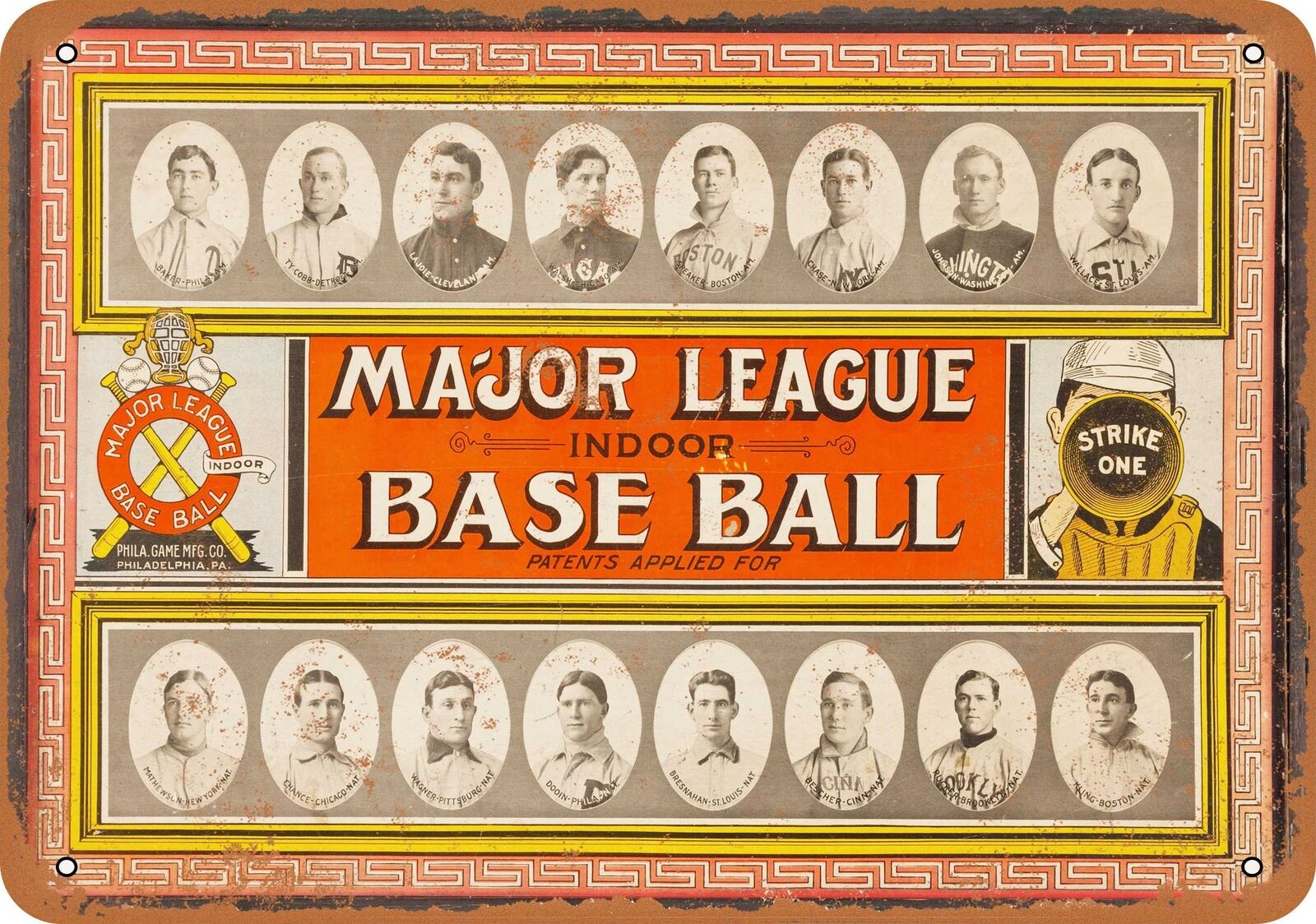 Metal Sign - 1913 Major League Indoor Baseball Game -- Vintage Look