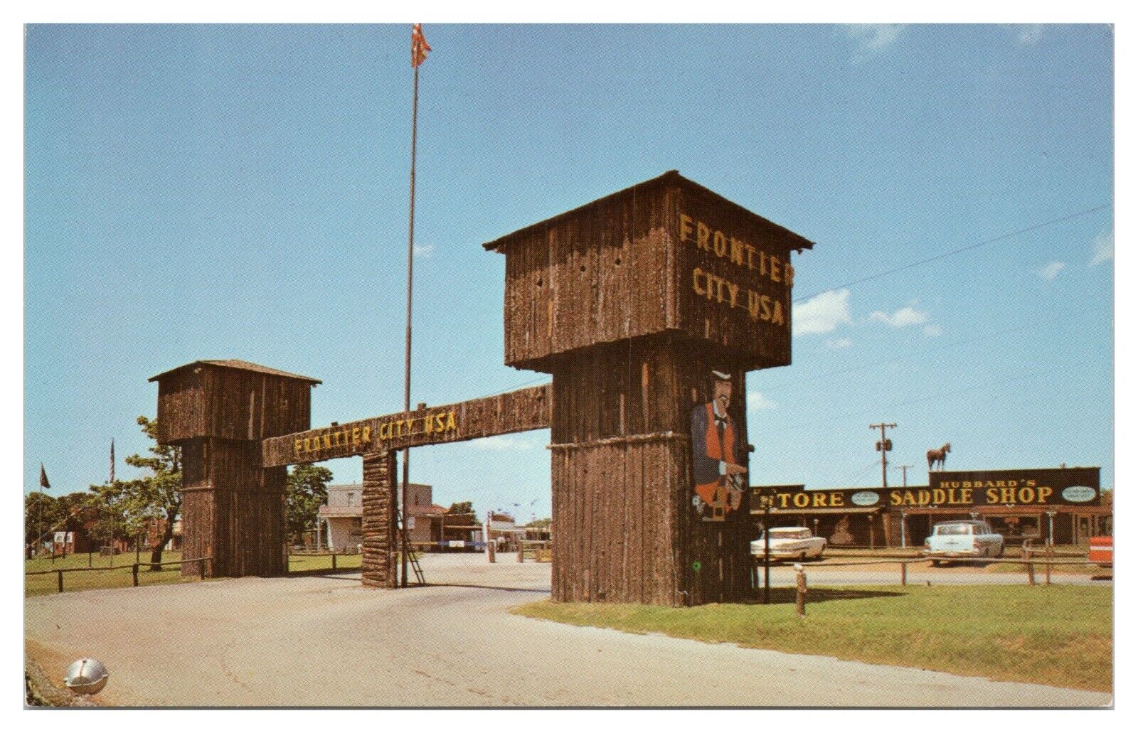Vintage Main Entrance Frontier City Oklahoma Postcard Unused Chrome