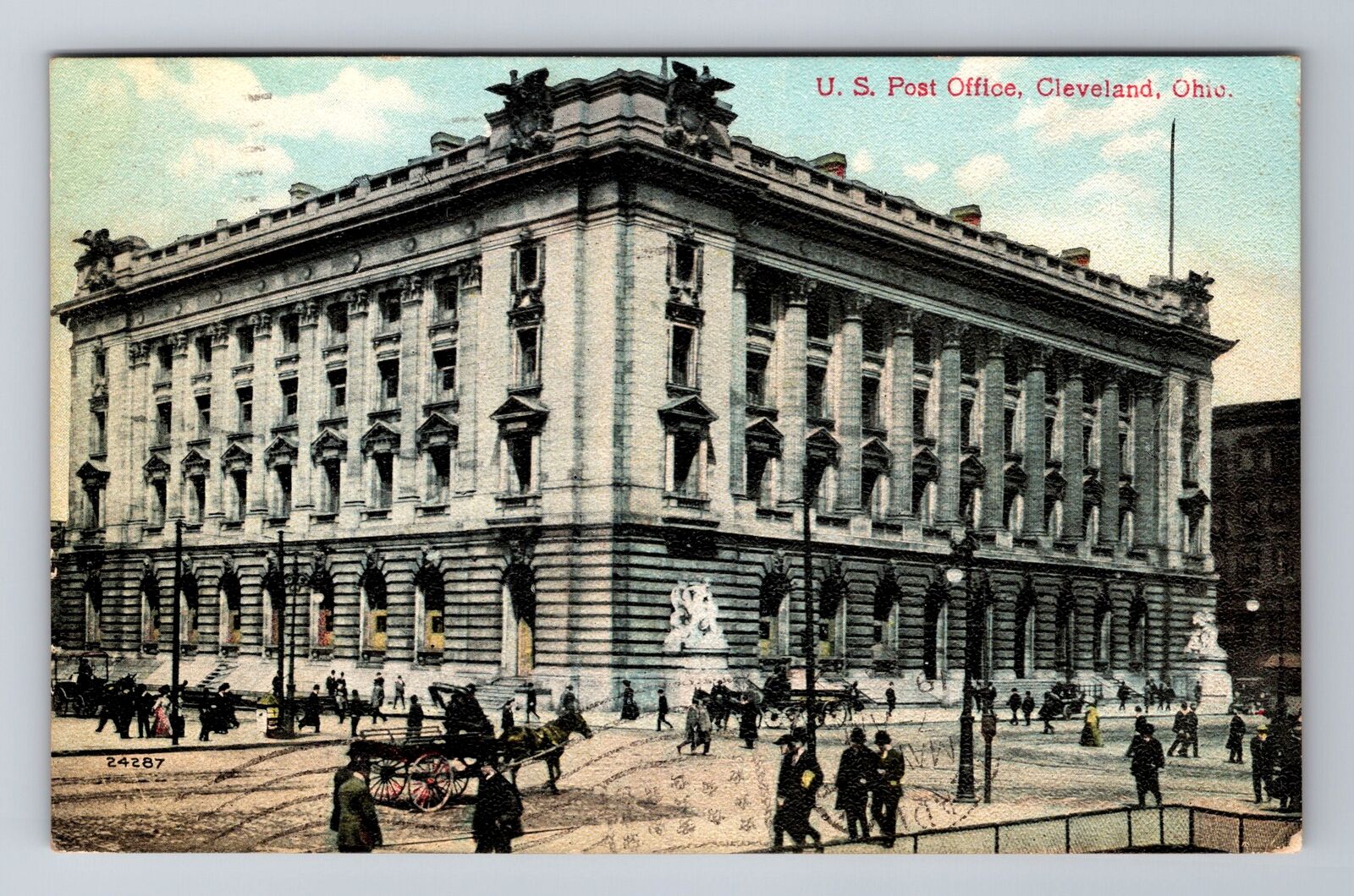 Cleveland OH-Ohio, U.S. Post Office, c1911 Antique Vintage Souvenir Postcard