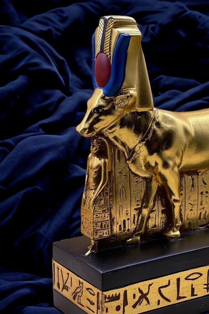 Exquisite Hathor Statue – Ancient Egyptian Deity, Finest Stone Craftsmanship