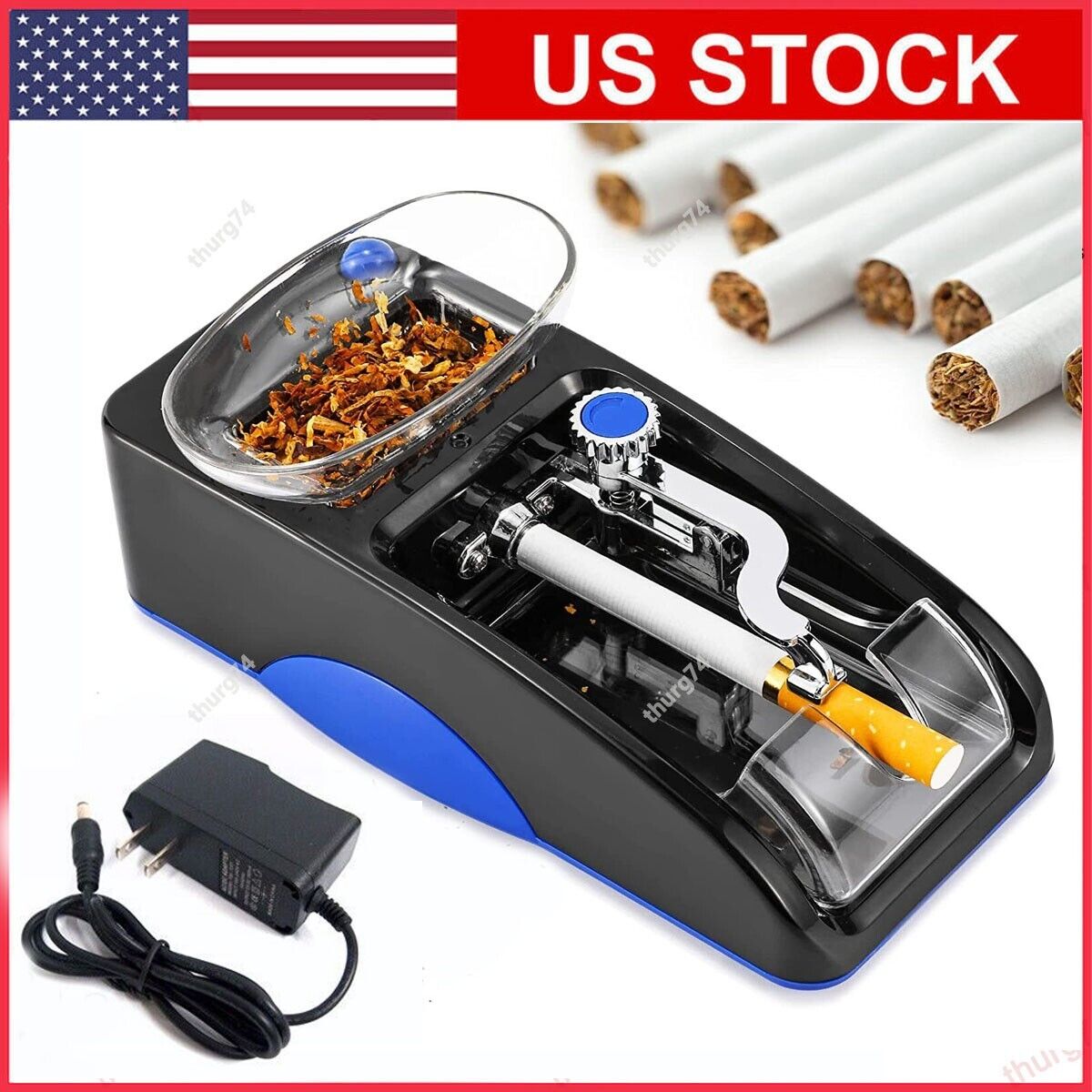 Cigarette Maker Machine Automatic Electric Rolling Roller Tobacco Injector USA