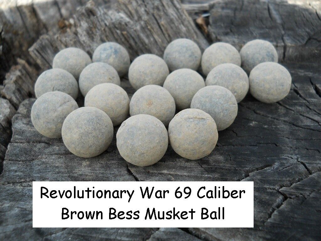 Rare Vintage Antique Relic Revolutionary War 69 Caliber Brown Bess Musket Ball