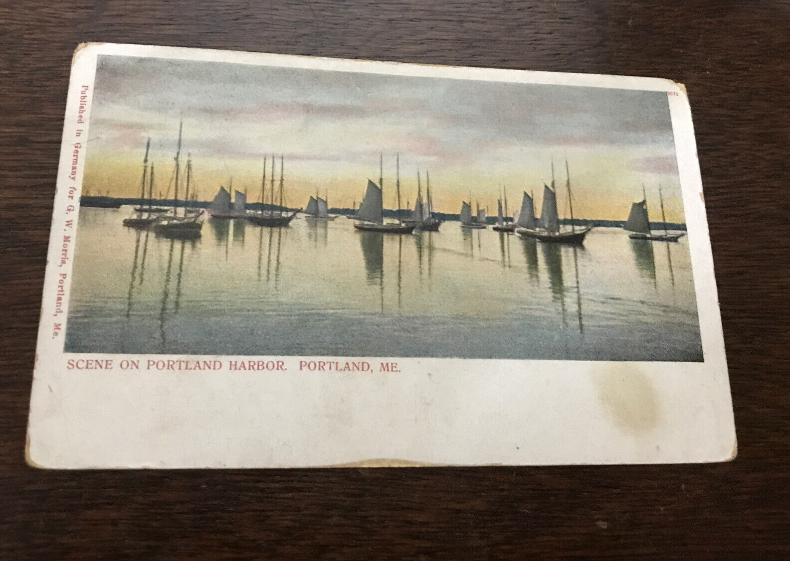 Scene on Portland Harbor Maine printed 1904 Souvenir of Portland C H Brown
