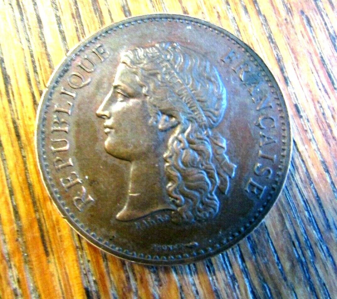 1789-1889 FRENCH  EXPOSITION BRONZE MEDAL STORMING OF BASTILLE  SYMBOLIC RARE