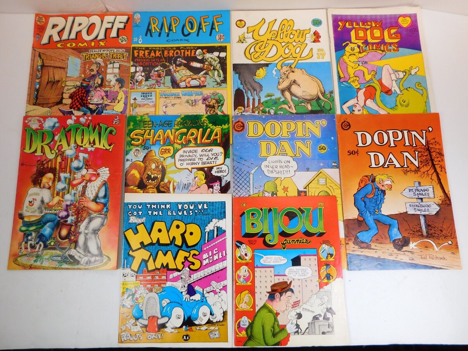 Underground Comics Lot F/VF Condition - 10 Issue Vintage Comix